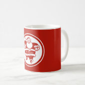 Funny Cute Santa Claus Red, aangepaste kerstnaam Koffiemok (Voorkant rechts)