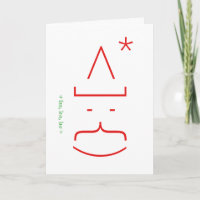 Funny Cute Santa Emoticon kerstfeestdag Kaart