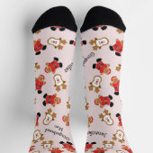 Funny Cute Santa Rudolph Persoonlijk Sokken (Top)