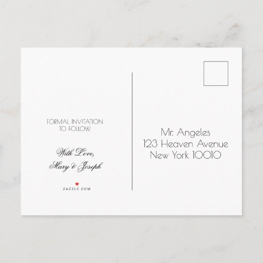 Funny Cute Santa Save the Date Kerstparty Aankondigingskaart (Achterkant)