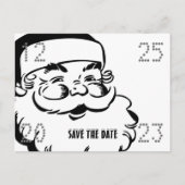 Funny Cute Santa Save the Date Kerstparty Aankondigingskaart (Voorkant)