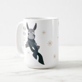 Funny Cute Sarcastically Merry Winter Donkey  Koffiemok (Voorkant links)