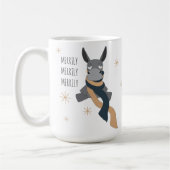 Funny Cute Sarcastically Merry Winter Donkey  Koffiemok (Links)