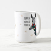 Funny Cute Sarcastically Merry Winter Donkey  Koffiemok (Voorkant rechts)
