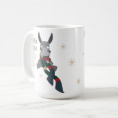 Funny Cute Sarcastically Merry Winter Donkey  Koffiemok (Voorkant links)