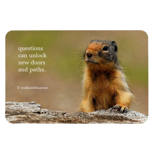 Funny Cute Saucy Columbian Ground Squirrel Magneet (Horizontaal)