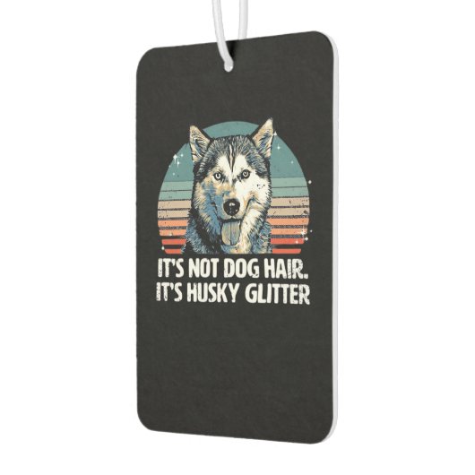 Funny & Cute Siberian Husky Dog Glitter Classic T- Luchtverfrisser (Links)