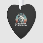 Funny & Cute Siberian Husky Dog Glitter Classic T- Ornament (voorkant)