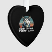 Funny & Cute Siberian Husky Dog Glitter Classic T- Ornament (voorkant)