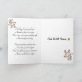 Funny Cute Sick Pet krijgt goede poëzie Kaart (Binnen)