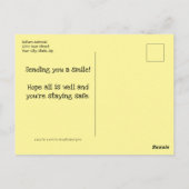 Funny Cute Sit/Blijf honden tijdens pandemie Geen  Briefkaart (Achterkant)