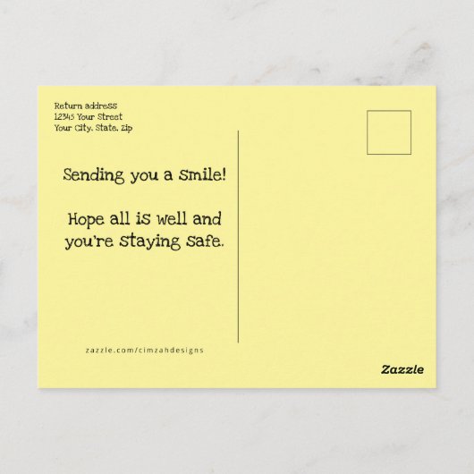 Funny Cute Sit/Blijf honden tijdens pandemie Geen  Briefkaart (Achterkant)