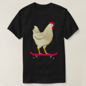 Funny Cute Skateboarding Chicken Animal Gift  T-shirt (Design voorkant)