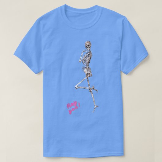 Funny Cute Skeleton Dames T-shirt (Design voorkant)