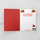 Funny Cute Skunk Kerstmis Feestdagen Kaart (Binnen)