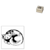 Funny Cute Slapende Cat Animal Personal Stationery Rubberstempel (Gestempeld)