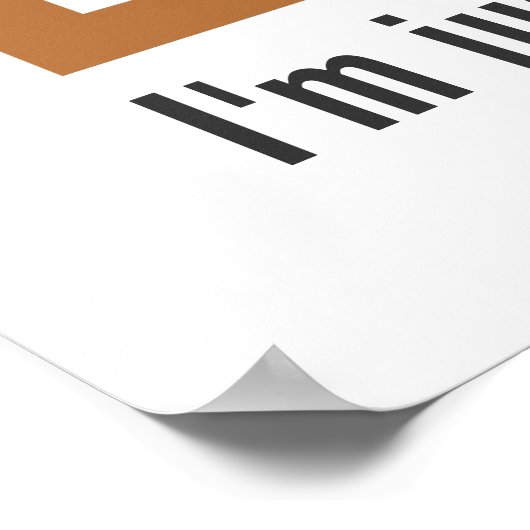 Funny Cute Sleeping Koala Beer not Lazy Quote Poster (Hoek)