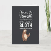 Funny Cute Sloth Cards Animal Humorous Lover Humor Kaart (Voorkant)