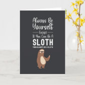 Funny Cute Sloth Cards Animal Humorous Lover Humor Kaart (Gele Bloem)