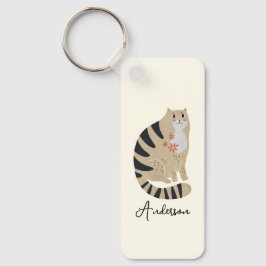 funny Cute Smiling Cat Sleutelhanger