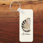 funny Cute Smiling Cat Sleutelhanger (Voorkant)