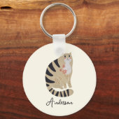  Funny Cute Smiling Cat Sleutelhanger (Voorkant)