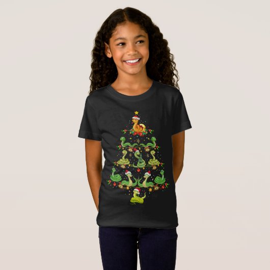 Funny Cute Snake Dierenvriend Xmas Gift Snake Chri T-shirt (Voorkant volledig)