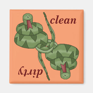 Funny Cute Snake Lover Kitchen Dishwasmachine Magneet