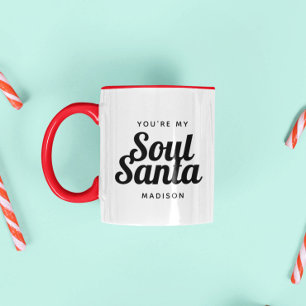 Funny Cute Soul Santa Kerstmis Bestie Mok
