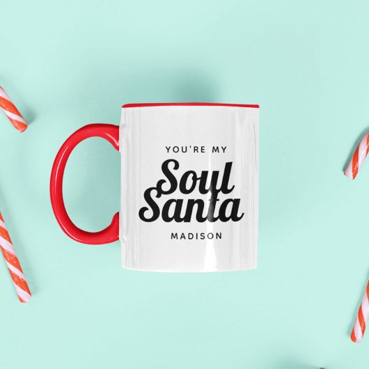 Funny Cute Soul Santa Kerstmis Bestie Mok
