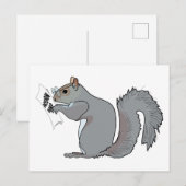 Funny Cute Squirrel Glasses Acorn Map Briefkaart (Voorkant / Achterkant)
