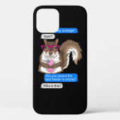 Funny Cute Squirrel Lover Texting the Bird Feeder Case-Mate iPhone Case (Achterkant)