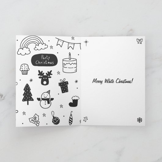 Funny Cute Squirrel Merry Kerstmis Feestdagen Kaart (Binnen)