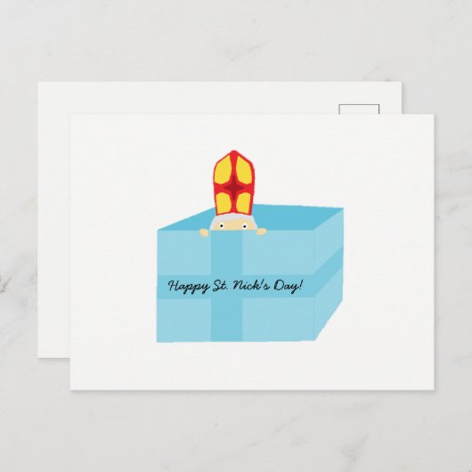 Funny Cute St. Nicholas Dutch Sinterklaas Kinder K Briefkaart (Voorkant / Achterkant)