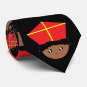 Funny Cute St. Nicholas Miter Zwarte Piet Kinder K Stropdas (Opgerold)