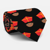 Funny Cute St. Nicholas Miter Zwarte Piet Kinder K Stropdas (Opgerold)