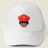Funny Cute St. Nicholas Miter Zwarte Piet Kinder K Trucker Pet (Voorkant)