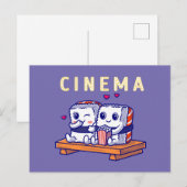 Funny Cute Sushi Couple die thuisbioscoop kijkt Briefkaart (Voorkant / Achterkant)