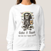 Funny Cute Sweet Skeleton Butterflies Halloween  Trui