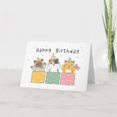 Funny Cute Tabby Cat Kitten Birthday Kaart (Voorkant)