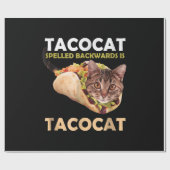 Funny Cute Tacocat Taco Cat Spelling Backward Cadeaupapier (Vlak)