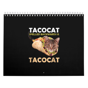 Funny Cute Tacocat Taco Cat Spelling Backward Kalender