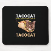 Funny Cute Tacocat Taco Cat Spelling Backward Muismat (Voorkant)