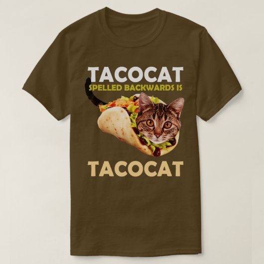 Funny Cute Tacocat Taco Cat Spelling Backward T-shirt (Design voorkant)