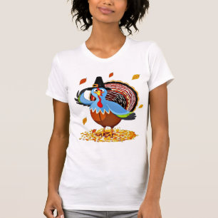 Funny Cute Thanksgiving Turkije in een Pet van een T-shirt
