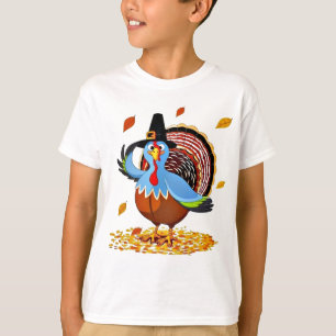 Funny Cute Thanksgiving Turkije in een Pet van een T-shirt