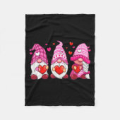Funny Cute Three Gnomies Nk Hearts Matching Vale  Fleece Deken (Voorkant)