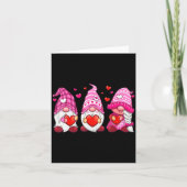 Funny Cute Three Gnomies Nk Hearts Matching Vale  Kaart (Voorkant)