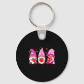 Funny Cute Three Gnomies Nk Hearts Matching Vale  Sleutelhanger (Voorkant)