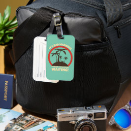 Funny Cute Traveler Backpacker Bagagelabel